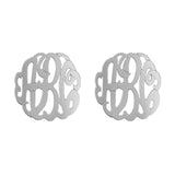 Metal Monogrammed Post Earrings